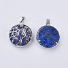 Natural Lapis Lazuli Pendants G-K234-E06-2