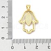 Brass Micro Pave Clear Cubic Zirconia Pendants KK-A221-07G-3