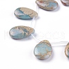 Natural Aqua Terra Jasper Beads Strands G-F612-06-3