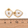 304 Stainless Steel Pave Natural Shell Pendants STAS-U061-05G-3