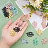 BENECREAT 30Pcs 5 Colors Spray Painted Alloy Pendants FIND-BC0003-26-3