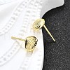 Brass Stud Earrings EJEW-H157-01G-03-3