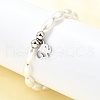 304 Stainless Steel Elephant Charm Bracelets for Women BJEW-C098-13P-1
