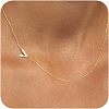 Brass Initial Link Chain Necklaces for Women FS-WG848C9-22-1