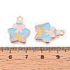 Alloy Enamel Pendants ENAM-T022-24-3