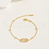 Brass Oval Link Bracelets XB4113-1-3