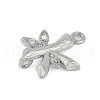Brass Crystal Rhinestone Letter Links Connector Charms KK-S395-06P-K-2