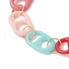 Acrylic Oval Link Chain Bracelets for Women BJEW-TA00618-3