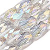 Transparent Electroplate Glass Beads Strands GLAA-G116-01A-AB01-1