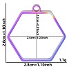 Stainless Steel Open Back Bezel Pendants PW-WGB5BE7-29-1