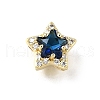 Brass Micro Pave Cubic Zirconia Beads KK-D379-01G-2