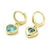 Real 18K Gold Plated Brass Dangle Leverback Earrings EJEW-L268-006G-01-2