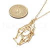 304 Stainless Steel Macrame Pouch Empty Stone Holder for Pendant Necklaces Making NJEW-JN04384-03-4