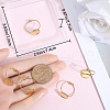 Beebeecraft 6Pcs 304 Stainless Steel Open Cuff Ring Component RJEW-BBC0001-05-3
