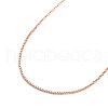 0.9mm Adjustable Slider Brass Box Chain Necklaces for Men Women NJEW-G160-21RG-2