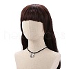 2Pcs 2 Style Alloy Enamel Yin Yang Metching Pendant Necklaces Set NJEW-JN04175-02-3