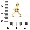 Brass Micro Pave Clear Cubic Zirconia Pinch Bails KK-L229-031G-3