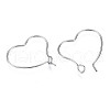 304 Stainless Steel Hoop Earring Findings STAS-S117-010A-01-3