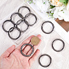 SOFPLATE 10Pcs Alloy Spring Gate Rings FIND-SP0001-38B-3