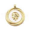 Brass Enamel Pendants KK-L228-21G-1