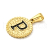 Ion Plating(IP) 304 Stainless Steel Enamel Pendants STAS-R231-19P-G-2