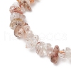Natural Black Gold Rutilated Quartz Chip Beaded Stretch Bracelets for Men Women BJEW-JB11890-3