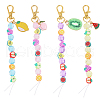 Fruit Polymer Clay & Acrylic & Alloy Enamel Locking Stitch Marker HJEW-CA00012-1