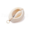6Pcs 6 Styles Natural Cowrie Shell & Glass Seed Beads Pendants PALLOY-JF02759-07-5