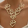 Triangle & Rectangle Alloy Pendant Bib Necklaces for Women FS-WGB7EFE-01-5
