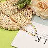Brass Handmade Glass Beaded   Necklaces NJEW-JN03135-02-4