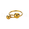 304 Stainless Steel Adjustable Cuff Rings for Women RJEW-B131-03A-2