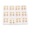 Heart Glass Ear Fake Plugs EJEW-H105-25G-C-1