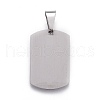 201 Stainless Steel Stamping Blank Tag Pendants STAS-O044-01-122-3