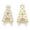 Brass Micro Pave Cubic Zirconia Charms KK-T060-05-A-G-NF-2
