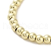 Adjustable Brass Round Beaded Slider Bracelets BJEW-D039-31A-G-2