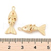 Brass Micro Pave Clear Cubic Zirconia Pendants X-KK-C080-02A-G-3
