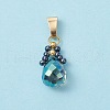 Glass Seed Beaded Pendants PALLOY-MZ00590-04-1