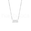 Stainless Steel Chic 11:11 Pendant Necklace for Women ST0861960-1