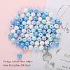 400Pcs 4 Colors Opaque Acrylic Beads MACR-SZ0001-79D-2