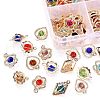 80Pcs 4 Style Rack Plating Eco-Friendly Iron Charms IFIN-YW0001-28-5