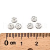 Rack Plating Brass Crystal Rhinestone Rondelle Space Beads RB-D303-S-2