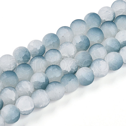 Crackle Glass Beads Strands GLAA-N009-10mm-06-1