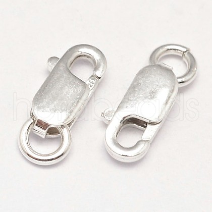 925 Sterling Silver Lobster Claw Clasps STER-F014-08E-1