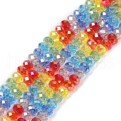 Electroplate Glass Beads Strands EGLA-D300-03-6mm-1