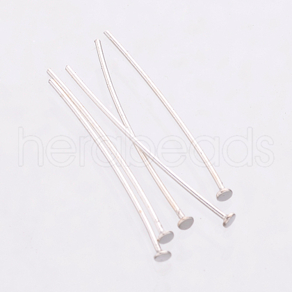925 Sterling Silver Flat Head Pins STER-K017-25mm-S-01-1