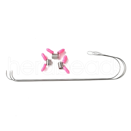 3Pcs Steel Big Eye Beading Needles TOOL-K017-01A-1
