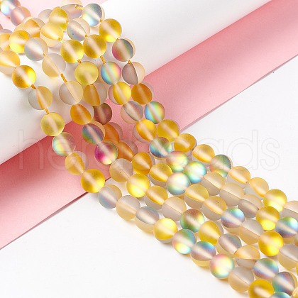 Synthetic Moonstone Beads Strands G-E573-01B-18-1