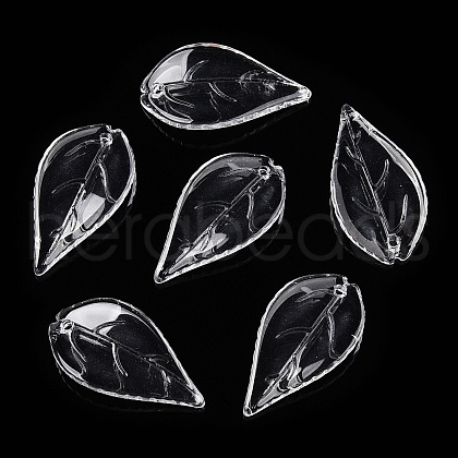 Transparent Glass Petal Beads GLAA-N001-16-1