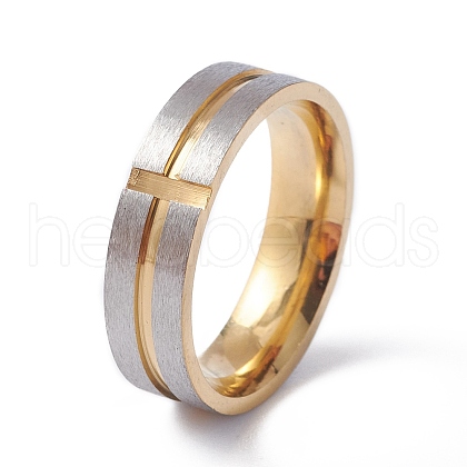 Stainless Steel Plain Band Rings RJEW-TAC0002-006C-GP-1
