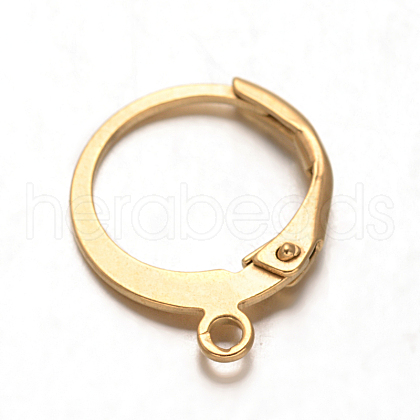 Ion Plating(IP) 316L Surgical Stainless Steel Leverback Earring Findings X-STAS-F075-38G-1